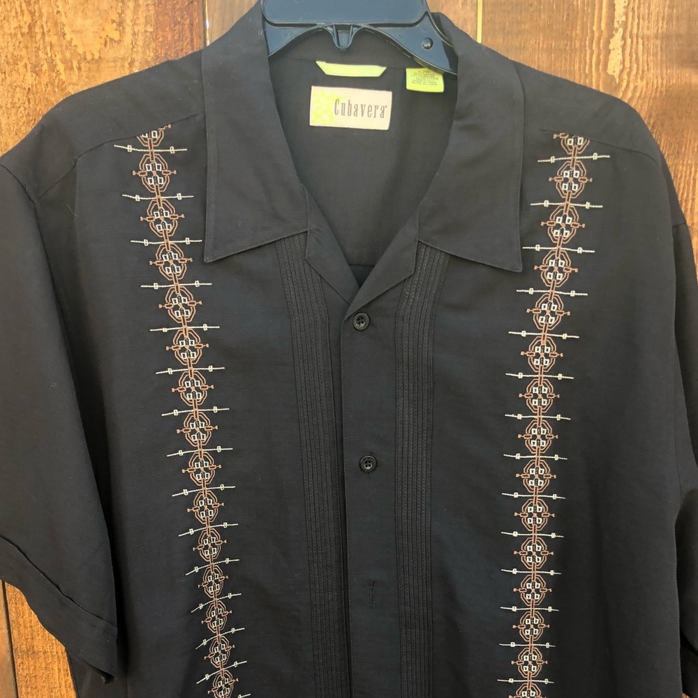 Mens Black Casual Button Down Shirt
